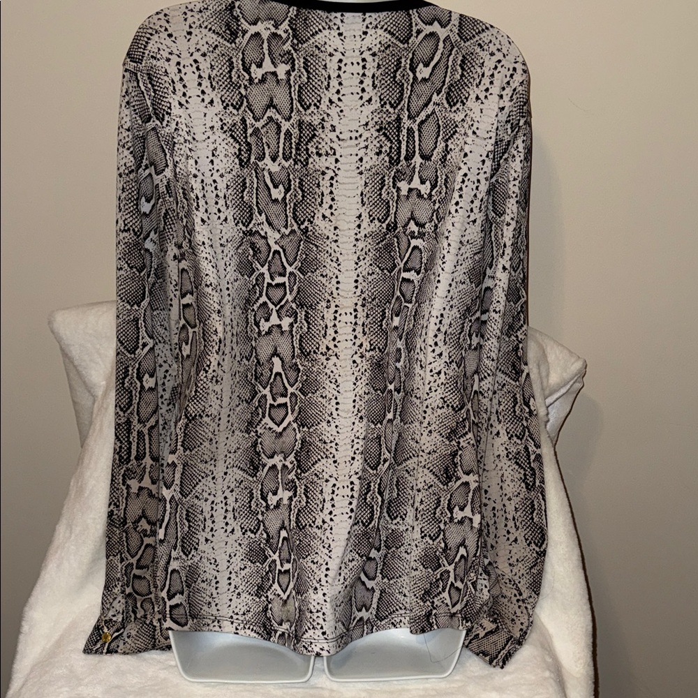 Ellen Tracy Monochrome Patterned Top - image 5